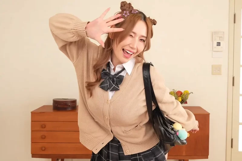 Sayama Ai in a school uniform in MFYD-011