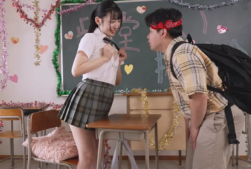 Shido Rui seducing in school uniform